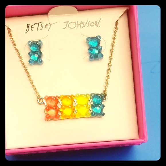 Betsey Johnson Jewelry - NWT Betsey Johnson Gummy Bears Earrings+Necklace